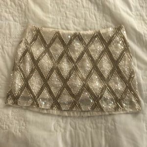 Beaded mini skirt